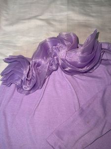 Purple Ruffle Top
