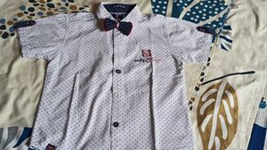 Boy&#39;s Outfit: Shirt, Pants, Bow Tie, Suspenders -