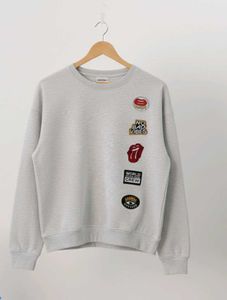 Stylish Patchwork Graphic Sweatshirt-Brand New
