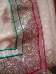 Saree with Gold Border
