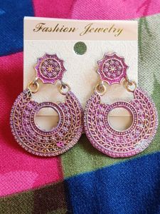 Bohemian Chic Pink Earrings