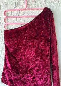 Maroon Velvet TOP