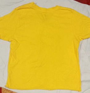 Yellow &#39;Gentle Spirit&#39; Feather Tee