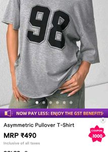 Grey &#39;98&#39; Graphic Tee