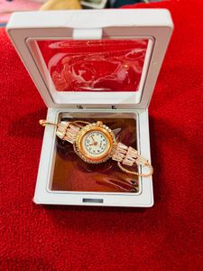 Elegant Silver Gold Watch New With Tag