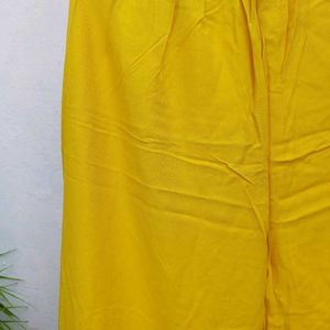 Pakistani Yellow Embroidered Palazzos