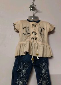 Cute Kids' Top & Jeans Set
