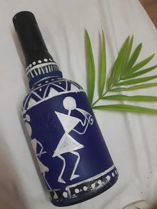 Warli Art Bottle Decor