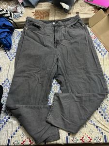 Grey Wide Leg Jeans