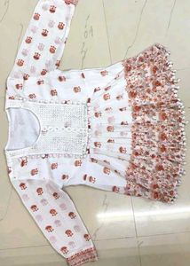 White Printed Kurta