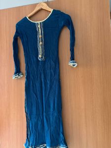 Sequinned kurta with sharara and dupatta