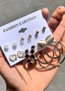 Korean Earrings Combo Card