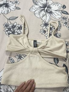 H&amp;M beige sexy top