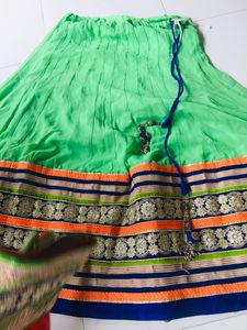 Perrot Green Lhenaga Choli