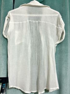 White Button-Down Top