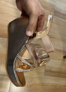 Rose Gold Wedge Heels