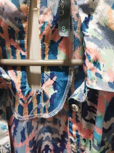 Multi Print Satin Shirt