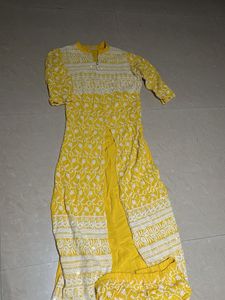 Yellow Embroidered Kurta Set