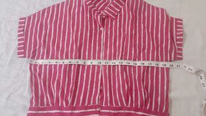 Vintage Pink Striped Top