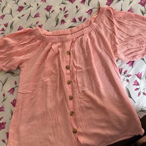 Peach Off-Shoulder Top