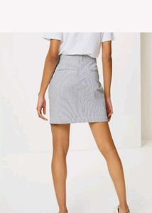 Black In White Skirt