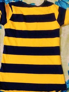 Women's Round Neck Striped T-Shirt