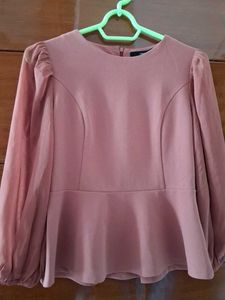Peplum Long Sleeve Top