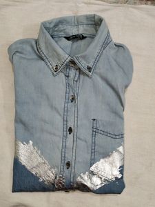 Dual Toned Denim Shirt (New)