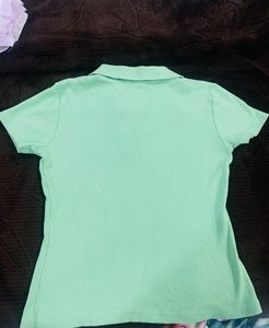 Pastel Green Linen T-Shirt – Regular Fit