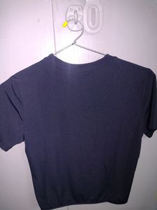 Round-Black Neck Top with Semi-Sheer Panel Hem Top For Women