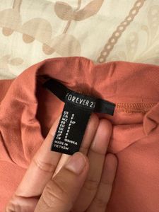 Forever21 Rust Sleeveless Mock Neck Bodysuit