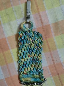 Handmade Beaded Crochet Bag with Jingle Bells