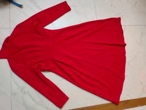Red Dress with Blazer Detail