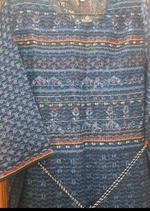 Blue Printed Kurti Dress