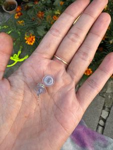 real silver Sparkling Halo Earrings