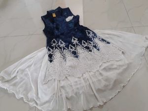 Blue &amp; White Party Dress