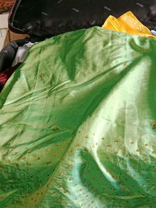 Parrot Green 💚 Saree
