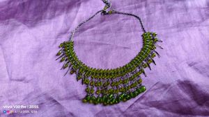 Green Beaded Statement Necklace
