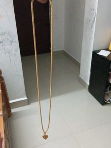 Gold Chain  with Heart Pendant
