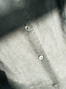 Navy Blue Linen Shirt