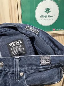 Versace Jeans Couture Blue Designer Washed Denim