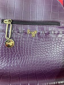 Burgi Croco Embossed Backpack