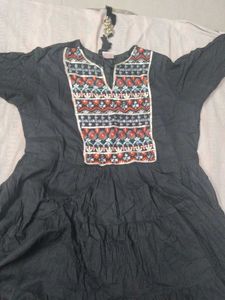 Embroidered Black Full Gown(Never Worn)