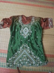 Embroidered Green Lehenga