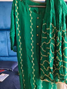 Bottle Green garara  Kurta set