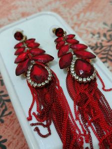 Red Statement Earrings