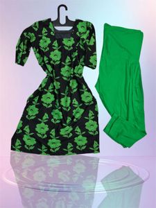 🖤💚NEW!  Elegant Black&Green Floral Kurta Set
