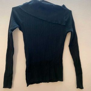 Off Shoulder Black Top