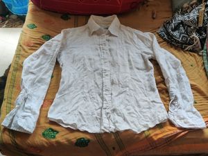 Linen Cotton White Shirt (Slim-fit)