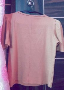 Nude Brown Top